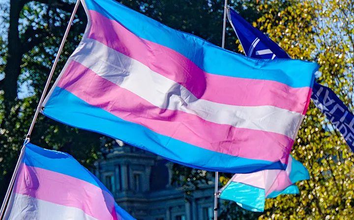 This pride flag represents the trans community, of which Mulvaney is a part. (Creative Commons license)