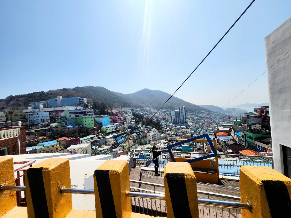 The packed Gamcheon Culture Village built into the hills of Busan.